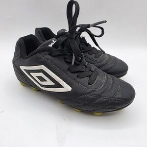 Umbro Youth Soccer Cleats Black White Lime Green UMT4005 Kids Size 12
